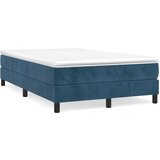Maison Chic Box spring postelja - Vzmetna postelja z vzmetnico temno modra 120x200 cm žamet SL19065, (21893762) | Shoptok.si