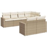  7-dijelni set vrtnih sofa od poliratana s jastucima bež | shoptok.hr