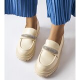 Gemre Beige Loafers with Rhinestones Hartford | Shoptok.si