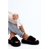 Boto Women's Furry Slippers Black Biella | shoptok.hr