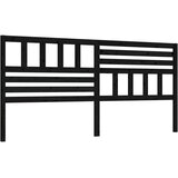  Uzglavlje za krevet crno 186 x 4 x 100 cm od masivne borovine | shoptok.hr