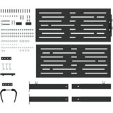 vidaXL Vrtna vrata Crna 105 x 100 cm Čelik s praškastim premazom | shoptok.hr