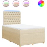 vidaXL Krevet box spring s madracem krem 120 x 190 cm od tkanine | shoptok.hr