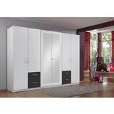 CARRYHOME omara za oblačila, bela, barve grafita | Shoptok.si