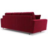 Cosmopolitan Design Rdeča žametna raztegljiva sedežna garnitura s prostorom za shranjevanje 235 cm Kyoto – | Shoptok.si