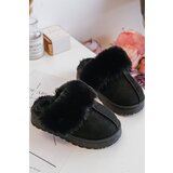 Boto Children's Slippers With Fur Black Birasta | Shoptok.si