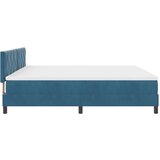 vidaXL Box Spring Krevet s Madracem Tamnoplavi 200x200 cm Baršun | shoptok.hr