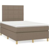  Krevet s oprugama i madracem smeđesivi 120 x 200 cm od tkanine | shoptok.hr
