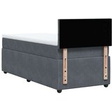 vidaXL Box spring postelja z vzmetnico temno siva 80x200 cm žamet | Shoptok.si