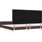  Krevetna konstrukcija Tamno smeđa 200 x 200 cm tkanina | shoptok.hr