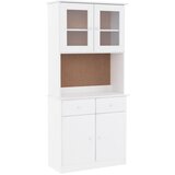 Maison Chic Komoda - Predalnik ALTA bela 77x35x165 cm trdna borovina, (21721494) | Shoptok.si