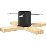  Stalak za božićno drvce Crna 50 x 50 x 16 cm Čvrsto borovo drvo | shoptok.hr