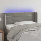  LED posteljno vzglavje svetlo sivo 103x16x78/88 cm žamet, (20738952) Cene