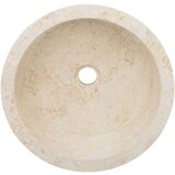 vidaXL Umivaonik krem Ø 40 x 15 cm mramorni | shoptok.hr