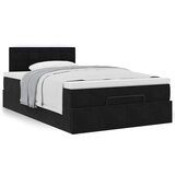  Otomanski krevet s madraca crni 120x190 cm baršunasti | shoptok.hr