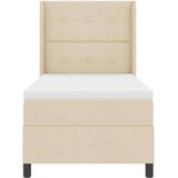  Postelja Box Spring z vzmetnico in LED Krem 80x200 cm Tkanina, (22050669) | Shoptok.si