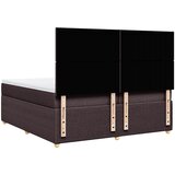 Krevet s oprugama i madracem tamnosmeđi 200x200 cm od tkanine | shoptok.hr