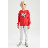 Defacto Boy's Gray Pique School Sweatpants