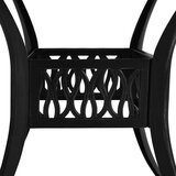 vidaXL vrtna miza črna 90x90x74 cm liti aluminij | Shoptok.si
