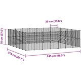  Kavez za ljubimce s 52 panela i vratima crni 35 x 35 cm čelični | shoptok.hr