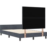  Krevet od tamnosive baršunaste tkanine 120x190 cm | shoptok.hr