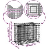  Gabionski uzdignuti krevet Srebrno 100 x 50 x 80 cm - 100 x 50 x 80 cm | shoptok.hr