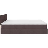 vidaXL Otomanski posteljni okvir z vzmetnico temno rjava 200x200 cm, (21670795) | Shoptok.si