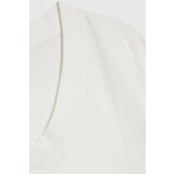 Marisse White V-Neck T-Shirt | Shoptok.si