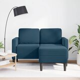  Dvosjed s ležaljkom L-oblika plava 125 cm baršun | shoptok.hr