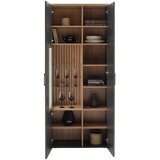 Modern Living Vitrina Amare, Antracit, Barva Hrasta | Shoptok.si