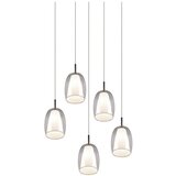 Trio Select Viseča svetilka v srebrni barvi s steklenim senčnikom ø 48 cm Barret – | Shoptok.si
