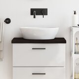 vidaXL Kupaonska radna ploča tamnosmeđa 60x30x(2-4) cm tretirano drvo | shoptok.hr