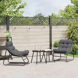  Vrtni namještaj s jastukom 2 pcs Crna 60 5 x 81 x 71 cm | shoptok.hr