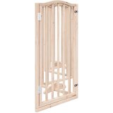 Vrata za pse s vratima sklopiva 6 panela 300 cm drvo topole | Eponuda.com