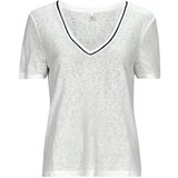 Only Majice s kratkimi rokavi ONLDORIT S/S V-NECK SHINE TOP JRS Bela | Shoptok.si