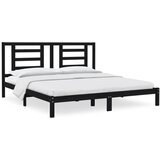 Furnova Posteljni okvir črn iz trdne borovine 200x200 cm, (21934577) | Shoptok.si