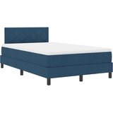Box Postelja z vzmetnico z vzmetnico Modra 120 x 190 cm blago, (5000128459) | Shoptok.si