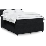 vidaXL Box spring posteljni z vzmetnico črn 140x190 cm žamet | Shoptok.si
