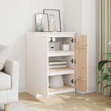 vidaXL komoda bela 60x36x84 cm trdna borovina | Shoptok.si