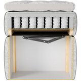 CARRYHOME POSTELJA Z VZMETNICO 140 cm x 200 cm , tekstil rjavosiva | Shoptok.si