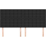  Uzglavlja 4 kom crni 80x5x78/88 cm od umejtne kože | shoptok.hr