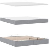  Otomanski krevet s madracem svijetlosivi 180x200cm od tkanine | shoptok.hr