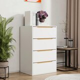 MID.YOU KOMODA, bela, medeni hrast | Shoptok.si