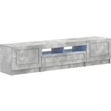  5-dijelni LED TV ormarić Betonska siva Konstruirano drvo - Betonska siva 81 cm | shoptok.hr