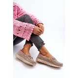 VINCEZA Women's Beige Loafers With Bow Reece | Shoptok.si