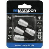 Matador set umetaka za nasadne ključeve (unutarnji torx, 1 x nasadni ključ TX20, 1 x nasadni ključ TX25, 1 x nasadni ključ TX30, 1 x nasadni ključ TX40) | shoptok.hr