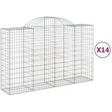  Lučne gabionske košare 14kom 200x50x120/140cm pocinčano željezo | Eponuda.com