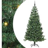 vidaXL Božično drevo med 300 LED z stojalom Zelena 240 cm PVC | Shoptok.si