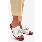 EVENTO Women's sandals on flat heel with decorative tying silver Norela | ePonuda.com