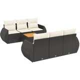  7-dijelni set vrtnih sofa od poliratana s jastucima crni Crna 70 x 62 x 69 cm | shoptok.hr